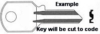 JA965 Key Single Sided YALE 4 PIN FILE CABINETS